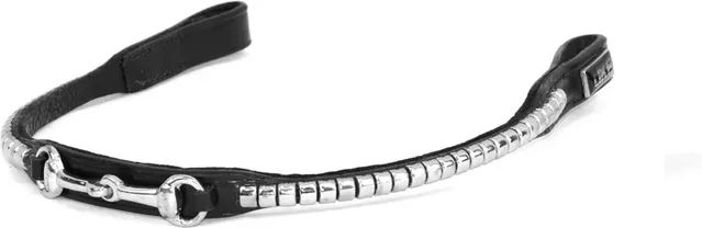 Produktbild von Equestro Stirnband für Pferde Vanity Schwarz aus Kunstleder
