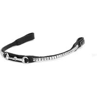 Produktbild von Equestro Stirnband für Pferde Vanity Schwarz aus Kunstleder
