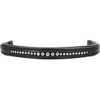 Produktbild von Equestro Stirnband Magali aus Leder in Schwarz mit Silber für Pferde - 1 Stk.