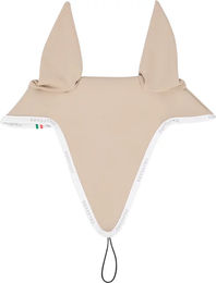 Produktbild von Equestro Stoffmütze für Pferde mit Halterung für Nasenriemen in Beige