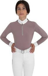 Equestro Stone Tape Polo de concours à manches longues pour fille – Bild 1 von 1