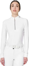 Equestro Stones Tape Competition Zip Langarm-Poloshirt für Damen XS – Bild 1 von 1