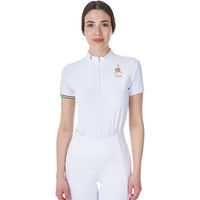 Produktbild von Equestro Stretch-Reitturnierpolo für Damen in Weiß Größe XS
