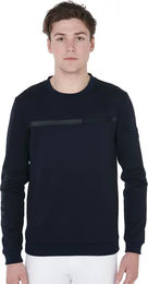 Equestro Sweatshirt für Herren mit Rundhalsausschnitt aus Interlock-Stoff in Blau Größe XS – Bild 1 von 1