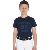 Produktbild von Equestro T-Shirt für Kinder aus Baumwolle in Blau und Marine für 12 Jahre