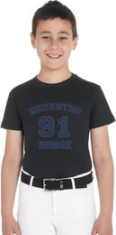 Equestro T-Shirt für Kinder aus Baumwolle Schwarz – Bild 1 von 1