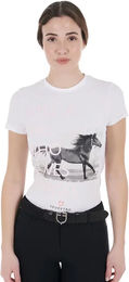 Produktbild von Equestro T-Shirt für Damen aus Baumwolle Weiß XS