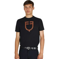 Produktbild von Equestro T-Shirt für Herren aus Baumwolle mit Logo in Weiß oder Schwarz Größe M