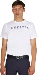 Produktbild von Equestro T-Shirt für Herren aus Baumwolle Weiß XL mit Brustschriftzug