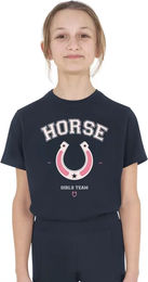 Produktbild von Equestro T-Shirt für Kinder aus Baumwolle in Rosa oder Blau Größe 8 Jahre