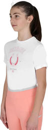 Produktbild von Equestro T-Shirt für Kinder aus Baumwolle Rosa Weiß 12 Jahre