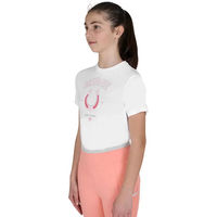Produktbild von Equestro T-Shirt für Kinder aus Baumwolle Rosa Weiß 12 Jahre