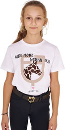 Equestro T-Shirt für Kinder Ride More Worry Less aus Baumwolle Weiß – Bild 1 von 1