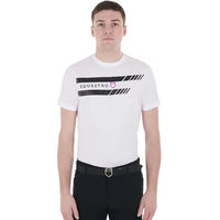 Produktbild von Equestro T-Shirt mit Lettering Logo für Herren aus Baumwolle Weiß Größe M