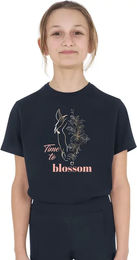 Produktbild von Equestro T-Shirt Time To Blossom für Kinder aus Baumwolle Blau 8 Jahre