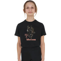 Produktbild von Equestro T-Shirt Time To Blossom für Kinder aus Baumwolle Schwarz 12 Jahre