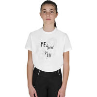 Produktbild von Equestro T-Shirt Yes Girl You Can für Kinder aus Baumwolle Weiß 12 Jahre