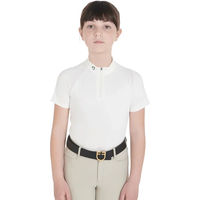 Produktbild von Equestro Technical Reitshirt für Kinder in Weiß für 14-Jährige