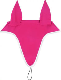 Produktbild von Equestro Technische Stoffmütze mit Halterung für Nasenriemen in Rosa für Vollblut Pferde