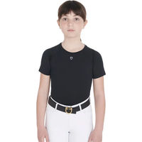 Produktbild von Equestro Technisches Reitshirt für Mädchen in Schwarz