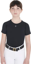 Produktbild von Equestro Technisches Reitshirt für Mädchen in Schwarz Größe 12 Jahre
