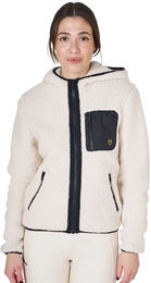 Equestro Teddyreitjacke für Damen mit Kapuze aus Fleece in Weiß Größe S – Bild 1 von 2