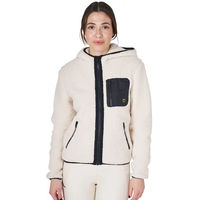Produktbild von Equestro Teddyreitjacke für Damen mit Kapuze aus Fleece in Weiß Größe S