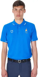 Produktbild von Equestro Trainingspolo X Fise Reitshirt für Herren in Blau Größe S
