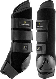 Produktbild von Equestro Transportgamaschen für Pferde aus Neopren mit Knöchelschutz Schwarz Größe L