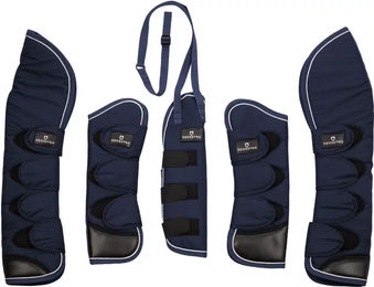 Produktbild von Equestro Travel Geschlossene Gamaschen mit Schweifschutz für Pferde in Blau