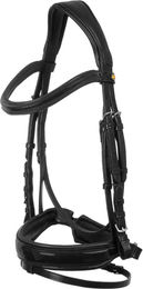 Equestro Trense aus Leder für Vollblut in Schwarz und Gelb – Bild 1 von 1