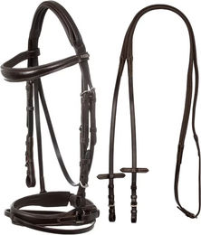 Produktbild von Equestro Trense aus Leder für Vollblut Pferde in Braun