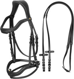 Produktbild von Equestro Trense aus Leder in Schwarz