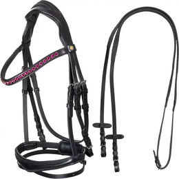 Produktbild von Equestro Trense aus Leder in Schwarz Größe M