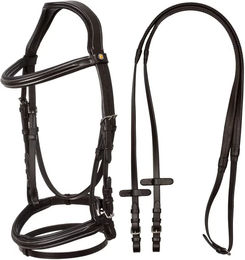Produktbild von Equestro Trense mit Nasenriemen aus Leder in XFull