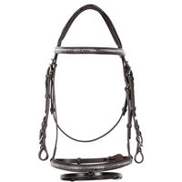 Produktbild von Equestro Trense mit Redini aus Leder und Ottone in Braun und Gold