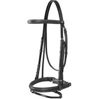 Produktbild von Equestro Trense Silver aus Leder für Ponys in Schwarz und Silber