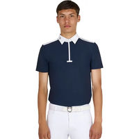 Produktbild von Equestro Turnier-Poloshirt Basic Reitshirt für Herren in Blau Größe S