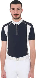 Produktbild von Equestro Turnier-Poloshirt für Herren in Blau oder Schwarz Größe XS