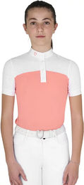Produktbild von Equestro Turnier-Poloshirt Mädchen Reitshirt Sommer Rosa Größe 8 Jahre