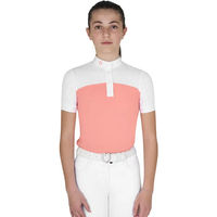Produktbild von Equestro Turnier-Poloshirt Mädchen Reitshirt Sommer Rosa Größe 8 Jahre