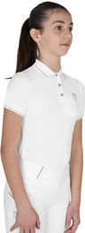 Produktbild von Equestro Turnier-Poloshirt Mädchen Reitshirt Weiß 12 Jahre