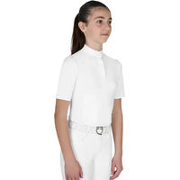 Produktbild von Equestro Turnier-Poloshirt Reitshirt für Mädchen in Weiß Größe 12 Jahre