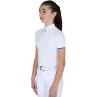 Produktbild von Equestro Turnier-Poloshirt Reitshirt für Mädchen in Weiß Größe 14 Jahre