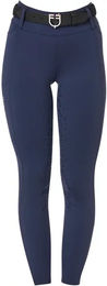 Produktbild von Equestro Turnierhose Full Grip Damen Winter Reithose mit Silikon Grip Blau Größe L