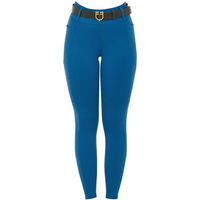 Produktbild von Equestro Turnierhose Full Grip Damen Winter Reithose mit Silikon Grip Blau Größe M