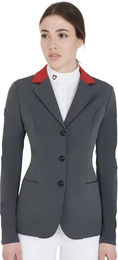 Produktbild von Equestro Turnierjacke Damen Drei-Knopf Grau XL