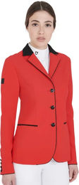 Produktbild von Equestro Turnierjacke Damen Drei-Knopf Rot XS