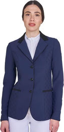 Produktbild von Equestro Turnierjacke Damen Monogram Blau Größe S
