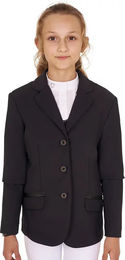 Produktbild von Equestro Turnierjacke für Mädchen in Schwarz aus Tecno Stretch